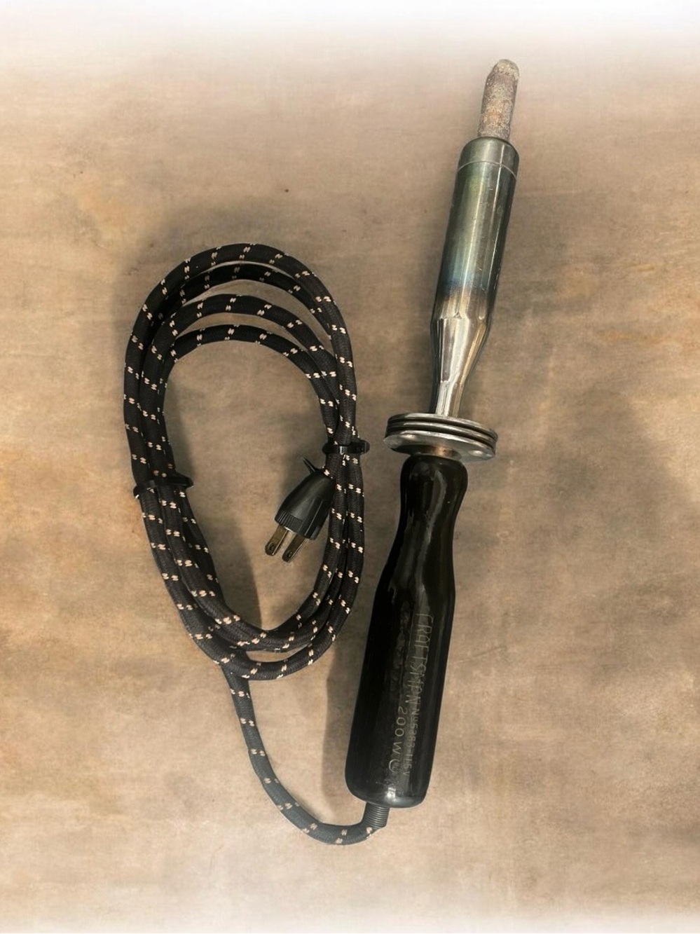 vintage 1950s 200W Craftsman electric soldering iron, model 5383-115V.